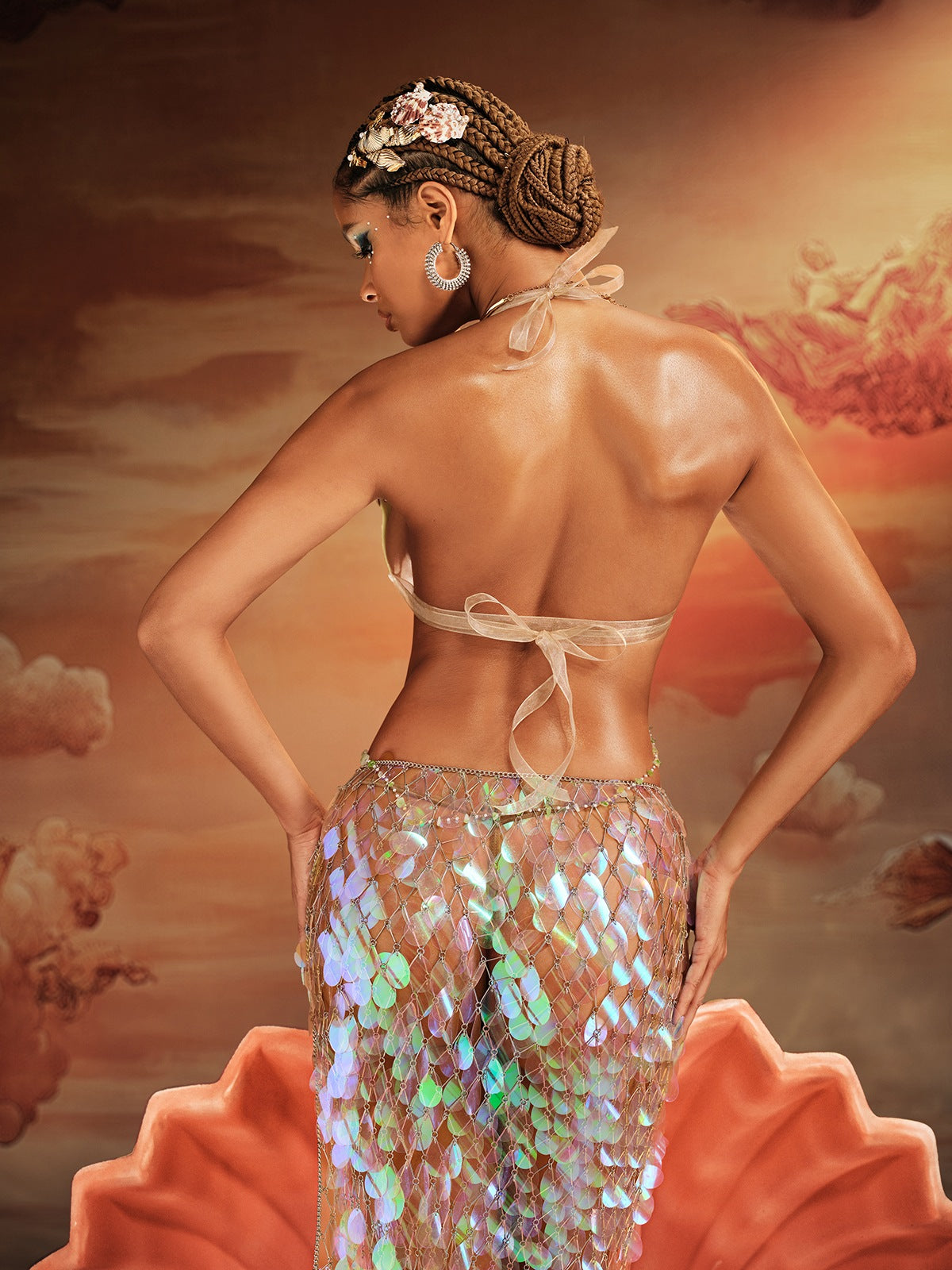 Top in Maglia con Catene Kaelrix Verde