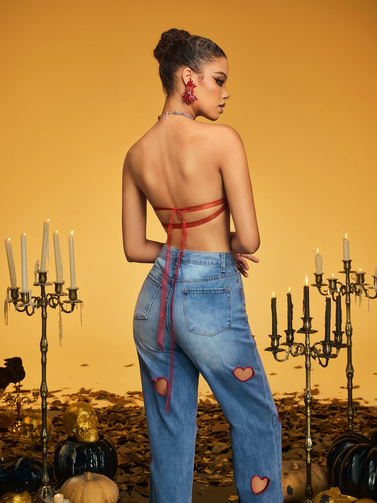 Top in Armatura a Collo Halterneck Naldrix