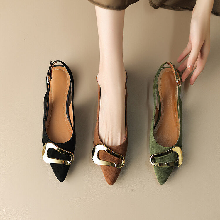 Elise Camoscio Slingback Mules