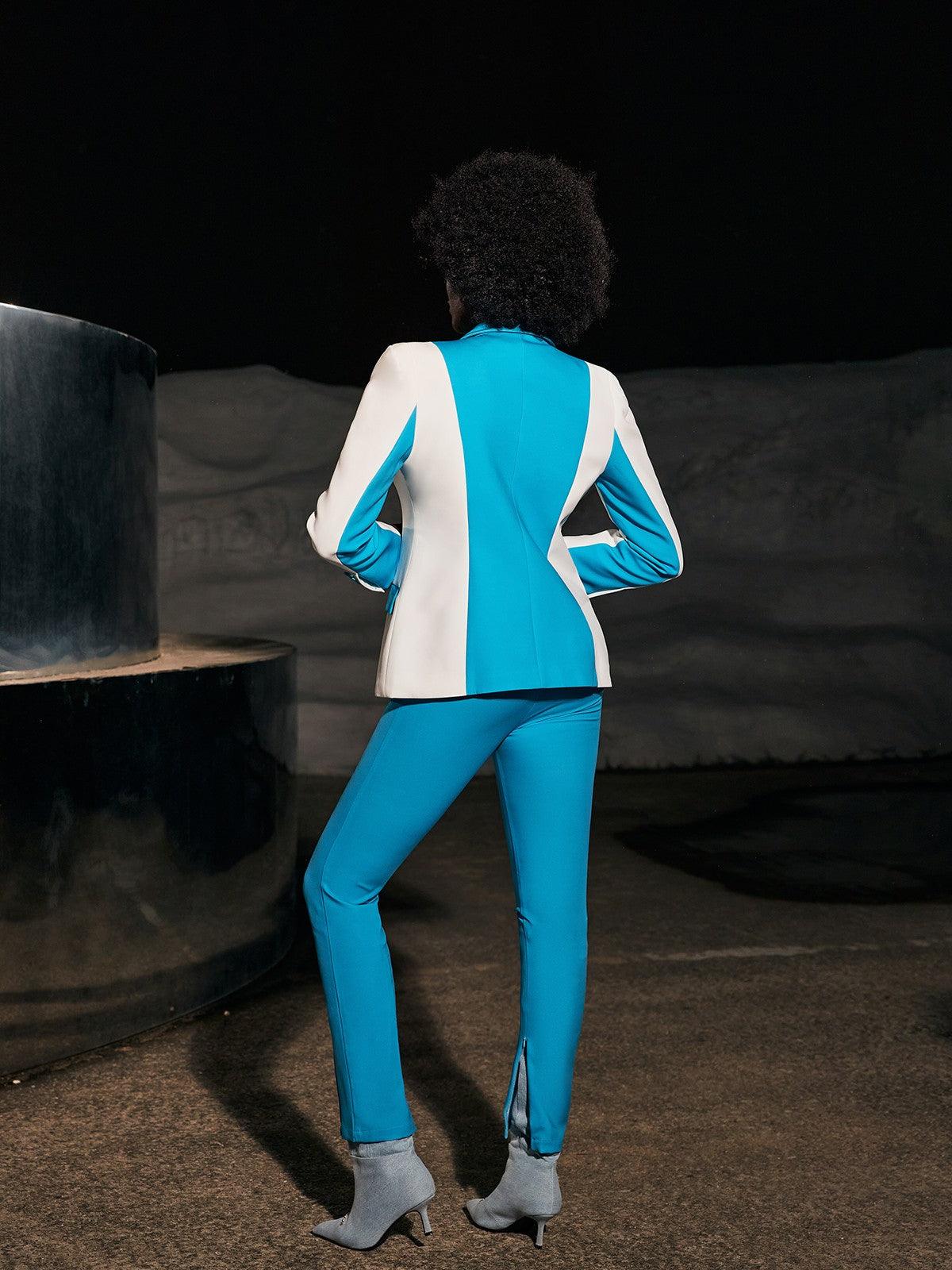 Completo Blazer a Maniche Lunghe Rita in Blu