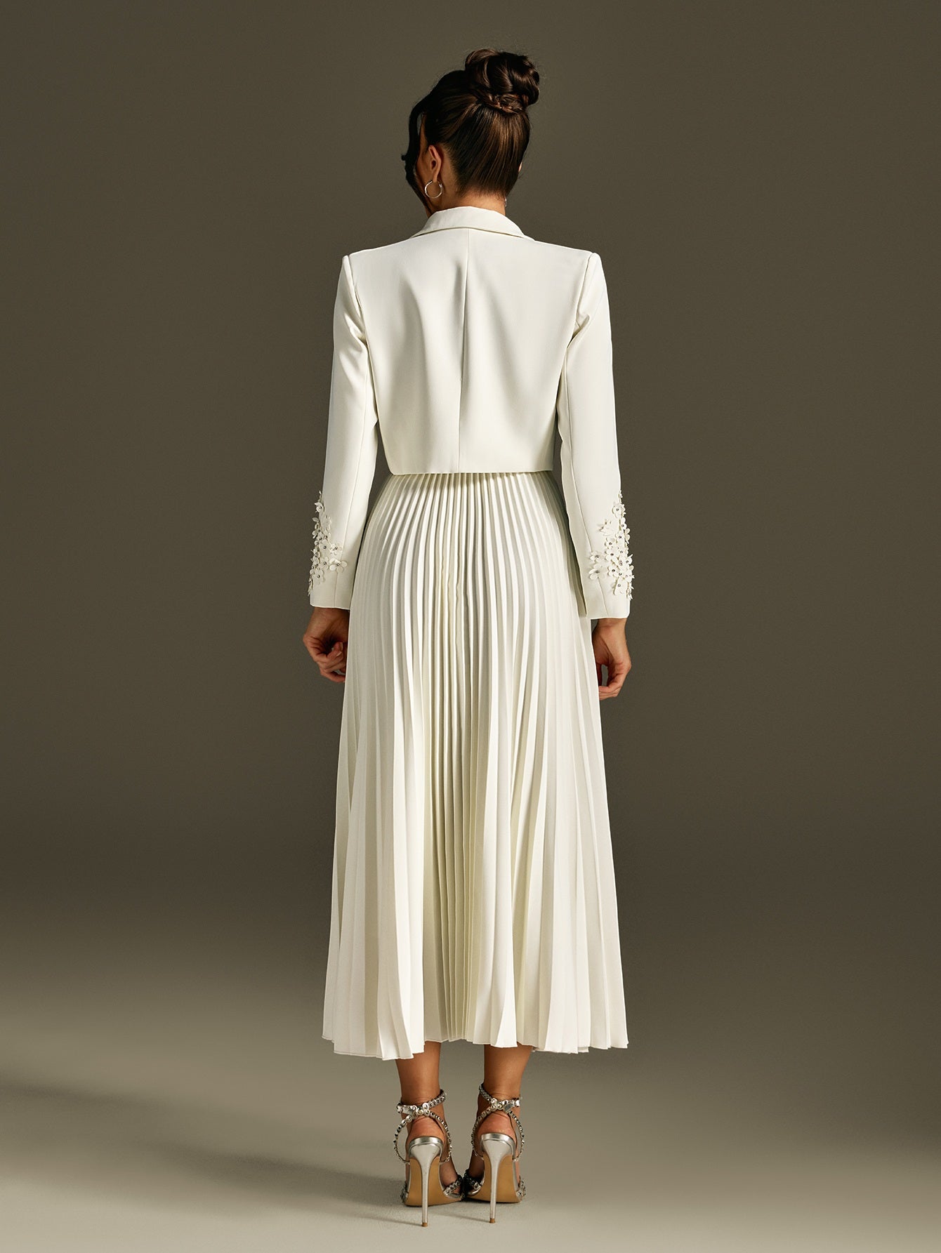 Set Blazer Roro Pieghettato con Fiori