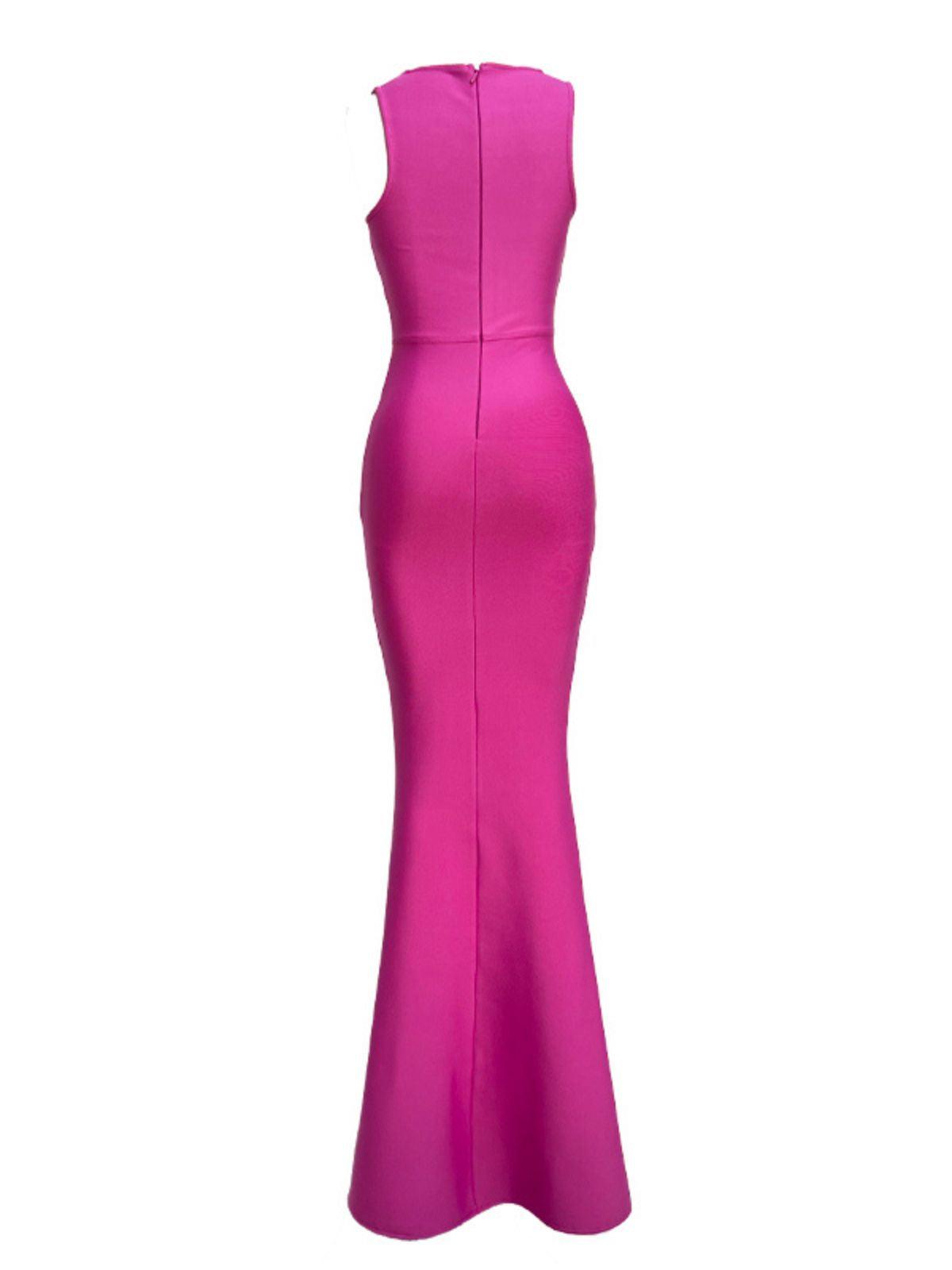 Abito Maxi Bandage Sadira In Rosa Fluo