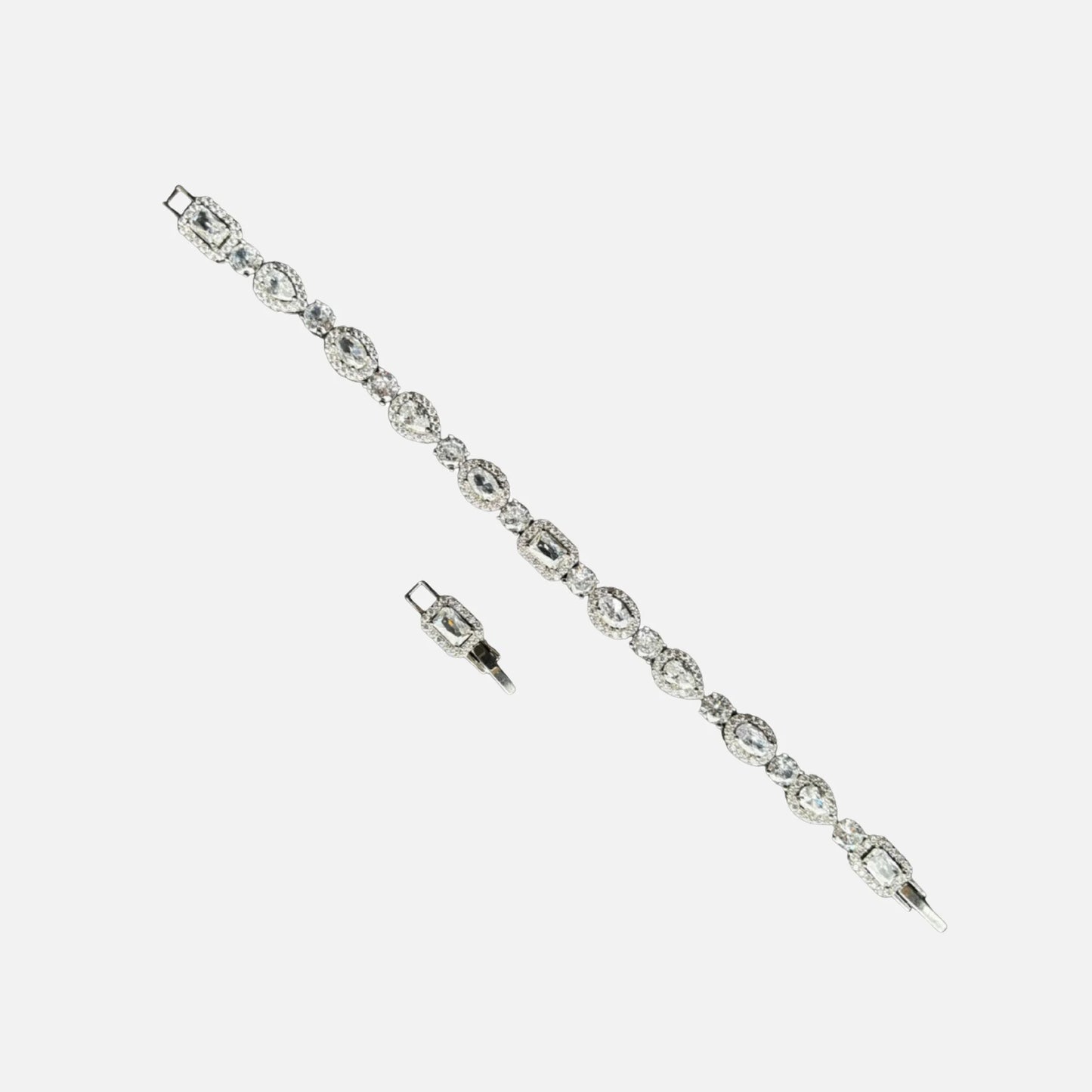 BRACCIALE CON PIETRE MULTIPLE - ARGENTO