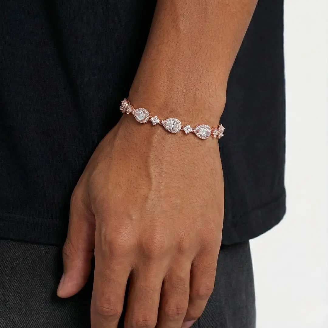 BRACCIALE CON STELLE - ORO ROSA