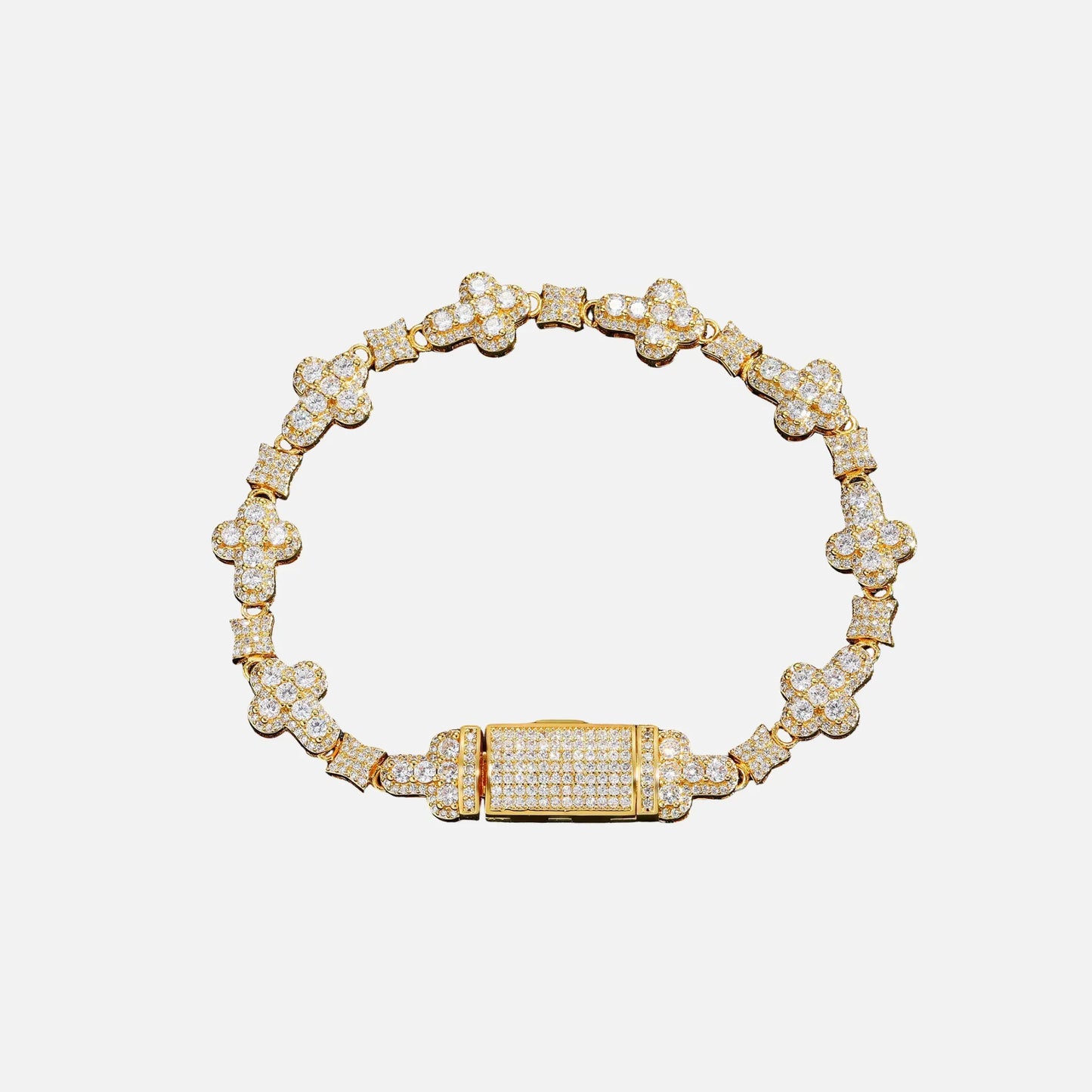BRACCIALE KLAVER KRISTAL - ORO
