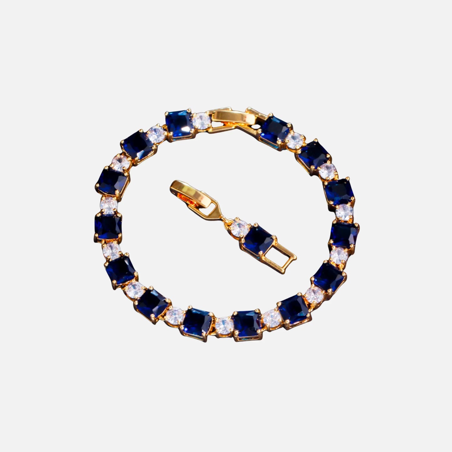 BRACCIALE CUBO BLU - ORO