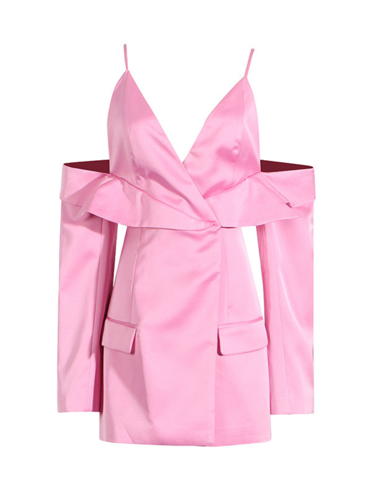 Blazer in Satin Drappeggiato Vila