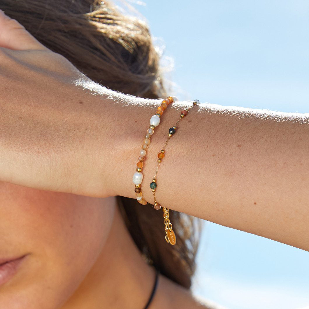 Bracciale in Agata e Perle