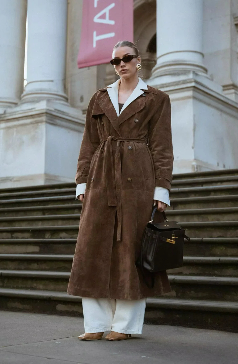Sienna Suede Trench Coat