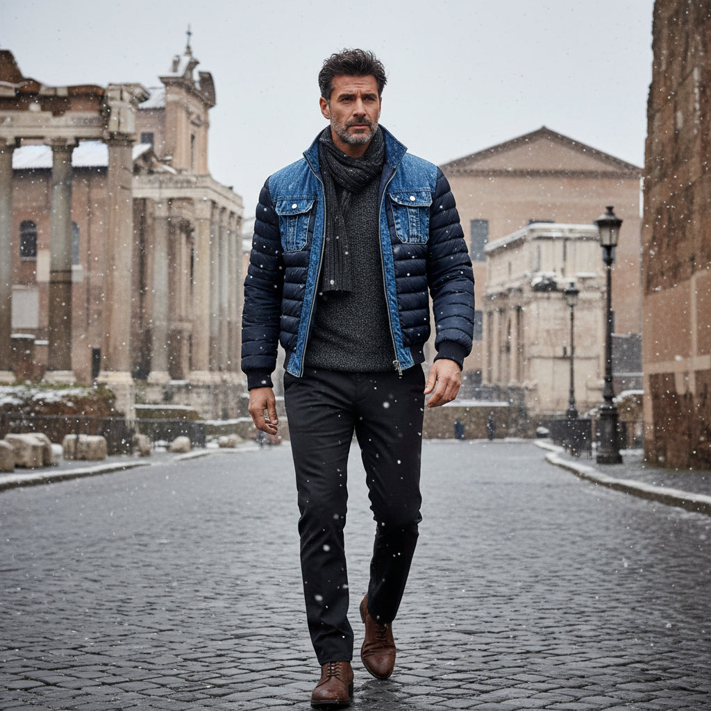Marco | Giacca Denim Imbottita Premium