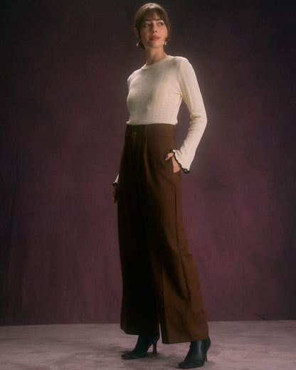 I Pantaloni Dritti con Tasca Laterale e Bottone