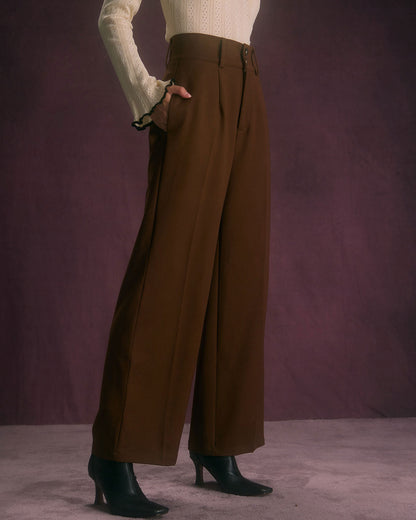 I Pantaloni Dritti con Tasca Laterale e Bottone