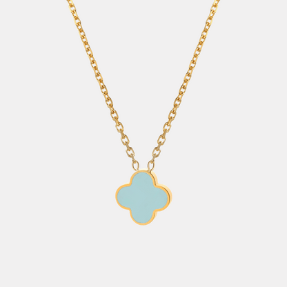 Baby Blue Clover Necklace