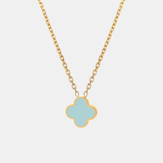 Baby Blue Clover Necklace