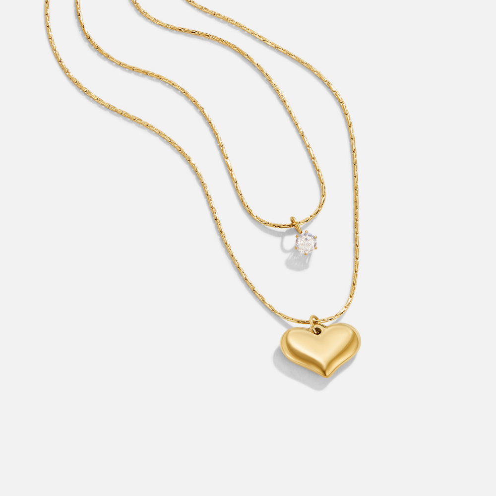 Collana con pendente a cuore a strati Amari