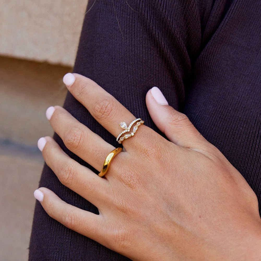 Anello in Cristallo Lilly in Oro 18K