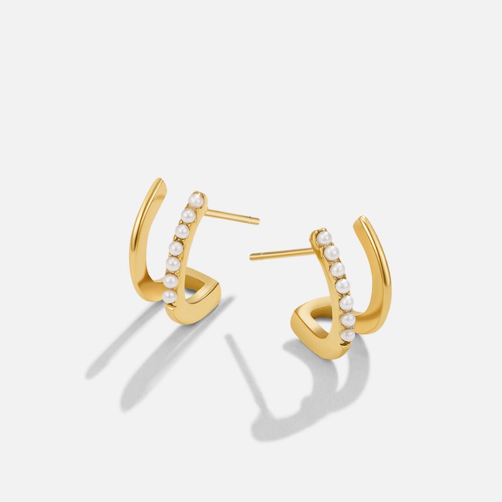 Orecchini Artiglio in Oro 18K e Perla