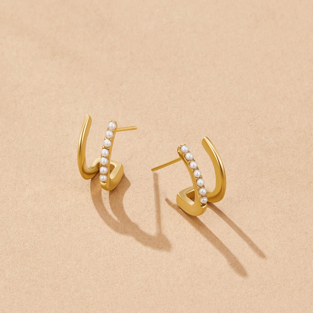 Orecchini Artiglio in Oro 18K e Perla