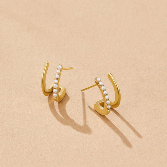 Orecchini Artiglio in Oro 18K e Perla