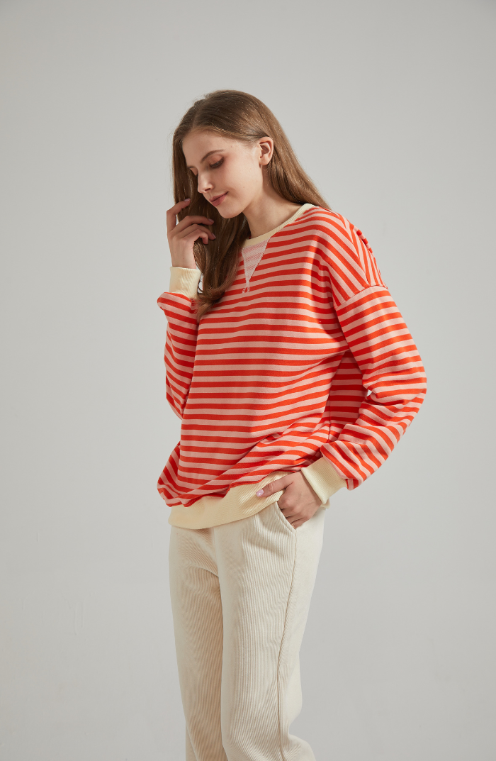 Lena Striped Knit Sweater