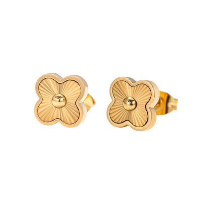 Plain Clover Stud Earrings