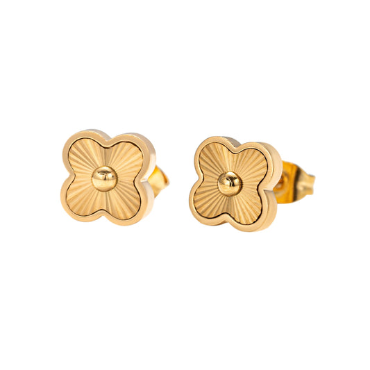 Plain Clover Stud Earrings