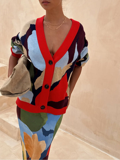 Lily Geometric Cardigan