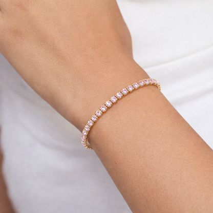 Pink Tennis Armband