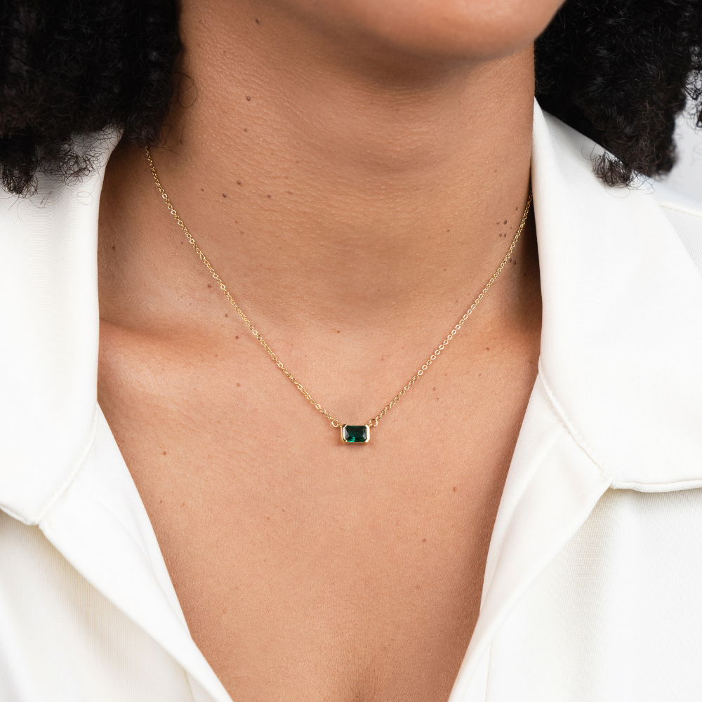 Collana in smeraldo verde Monica