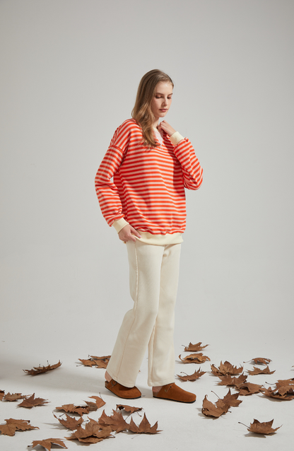 Lena Striped Knit Sweater