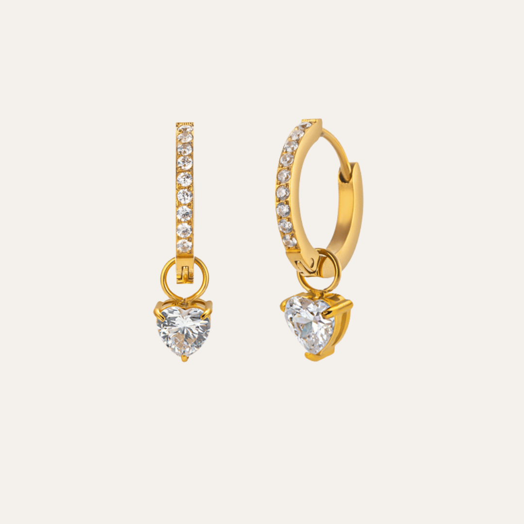 Falling Heart Earrings