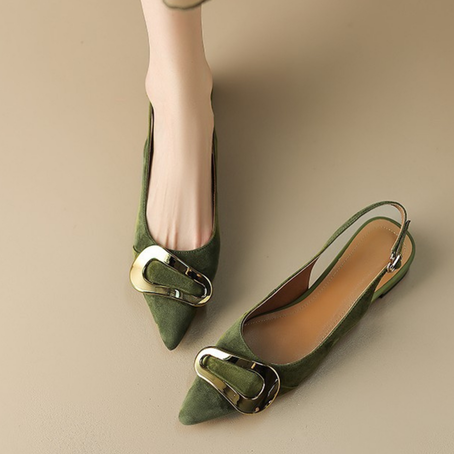 Elise Suede Slingback Mules