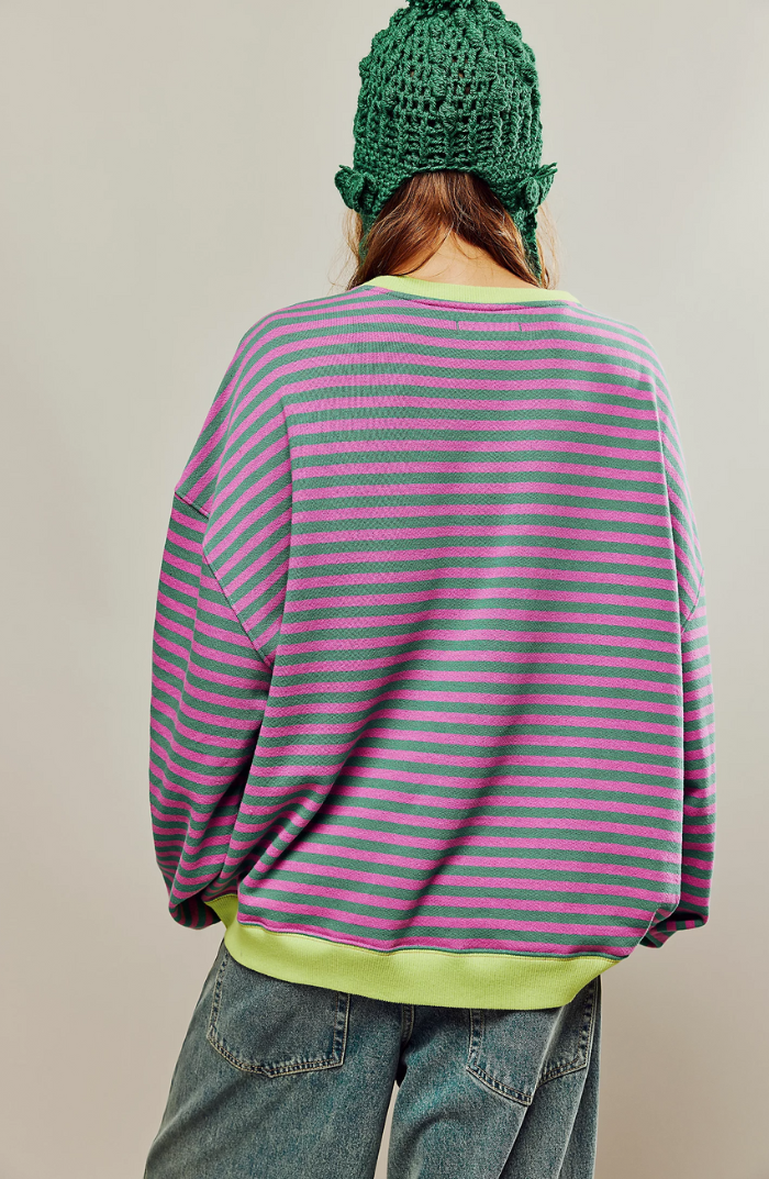 Lena Striped Knit Sweater