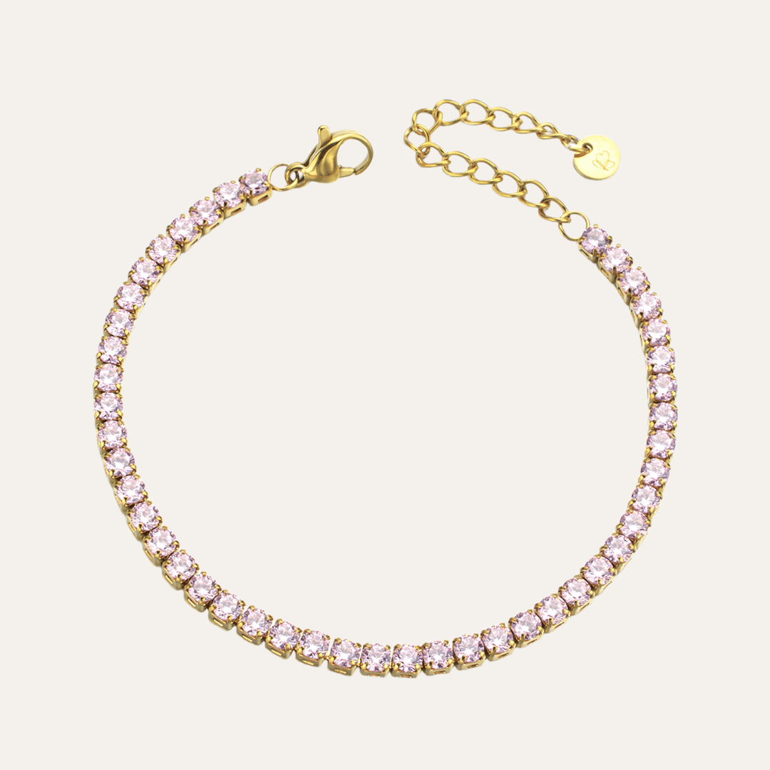 Pink Tennis Armband