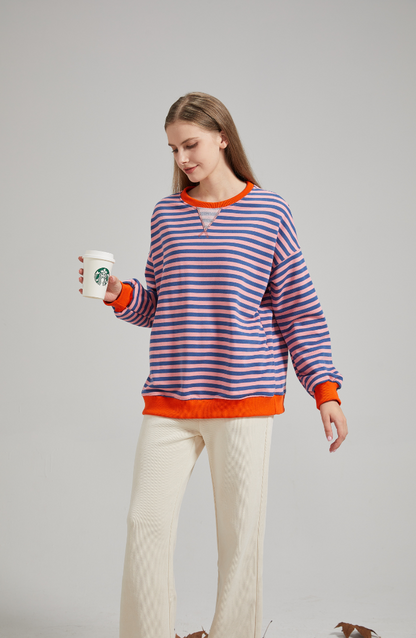 Lena Striped Knit Sweater