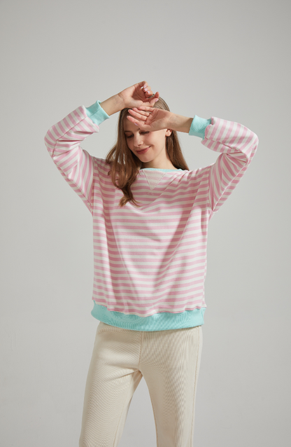 Lena Striped Knit Sweater