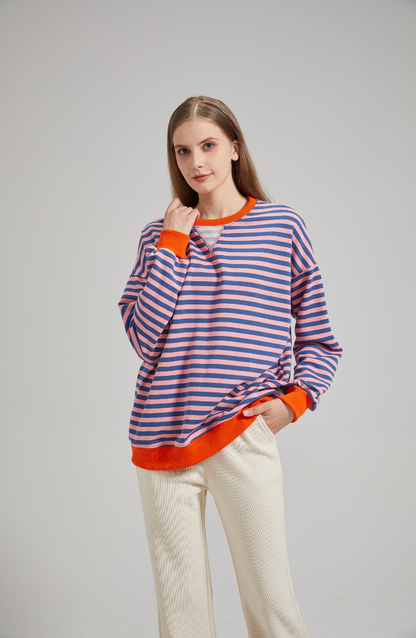 Lena Striped Knit Sweater