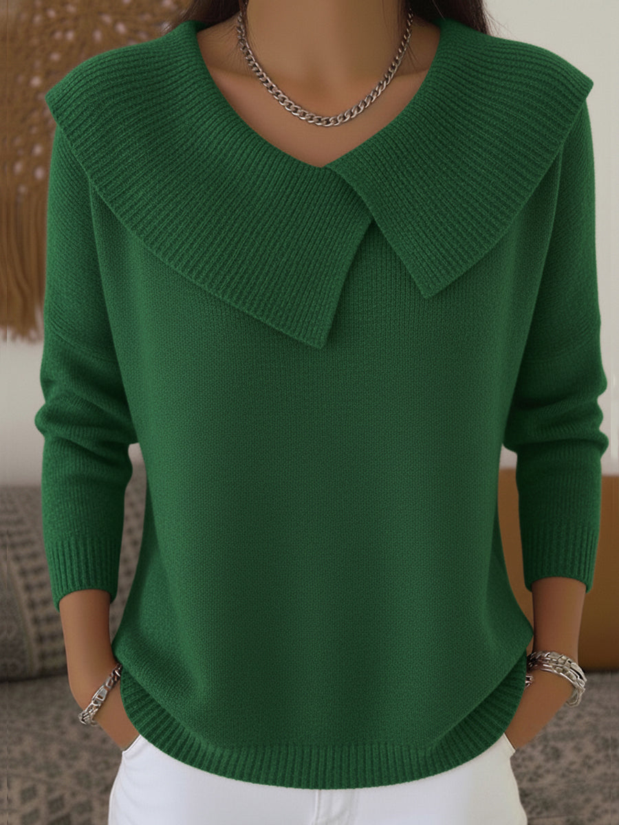 Lucia Cozy Luxe Fold-Neck Sweater