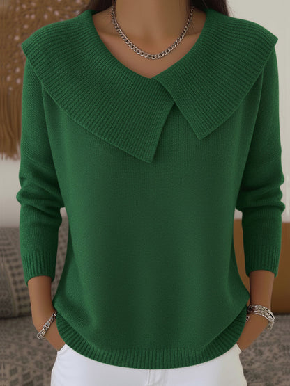 Lucia Cozy Luxe Fold-Neck Sweater