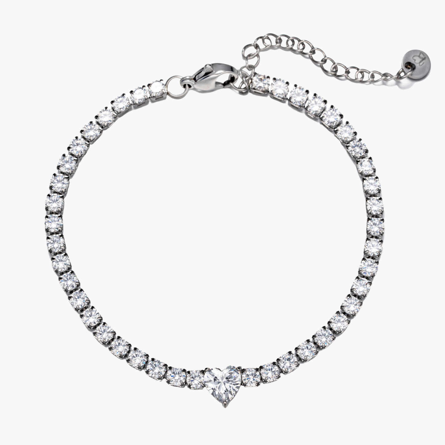Heart Tennis Bracelet