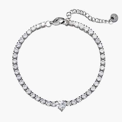 Heart Tennis Bracelet
