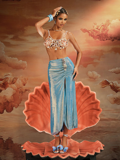 Bralette Beadato in Perle di Conchiglia Akikta