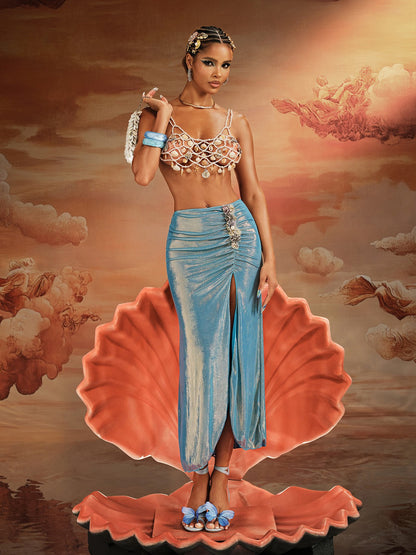 Bralette Beadato in Perle di Conchiglia Akikta