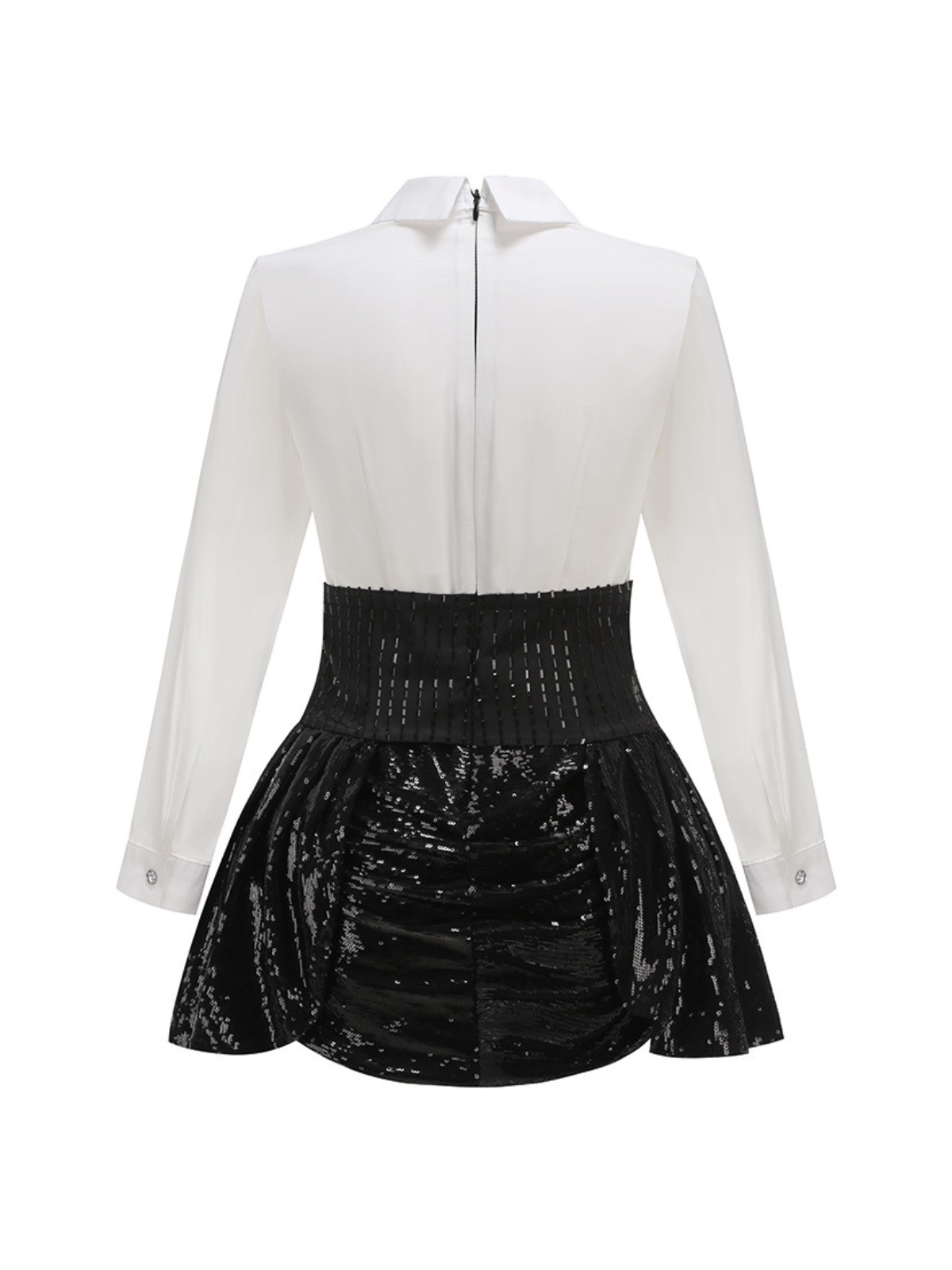 Set Gonna Paillettes con Collo Piegato Azzin e Blazer