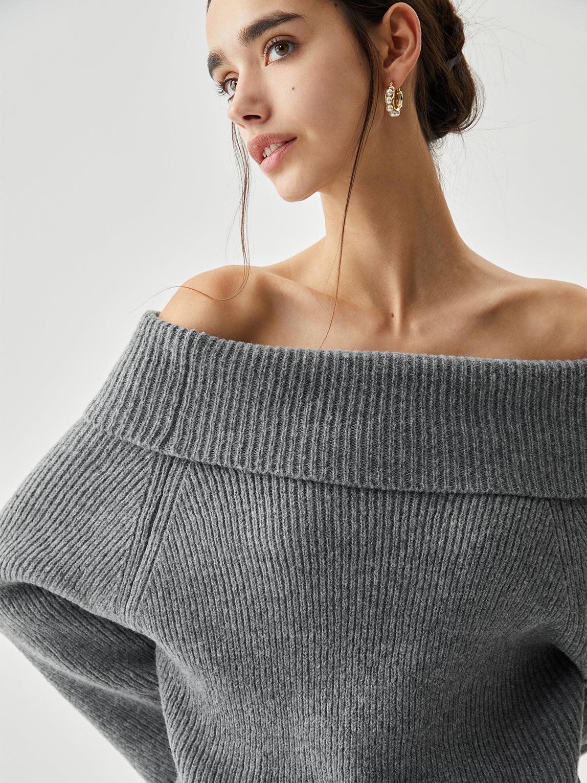 Mia Off-Shoulder Knit Sweater
