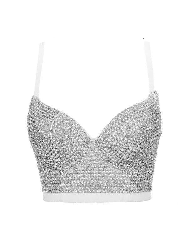 Top Bustier in Vetro Brianna Bianco