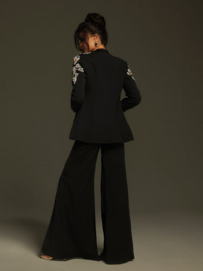 Set Blazer Splittato con Strass Cathia