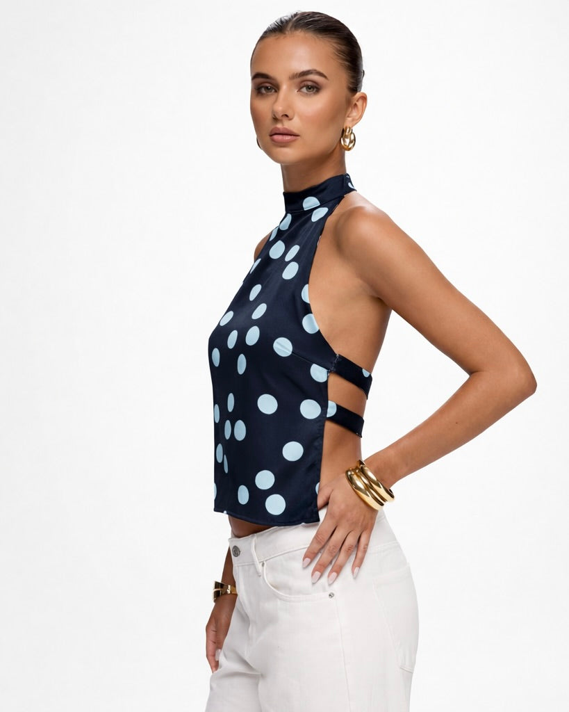 Top Halter Polka Muse