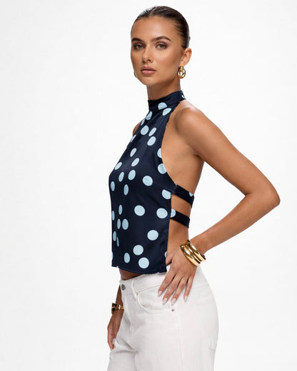 Top Halter Polka Muse