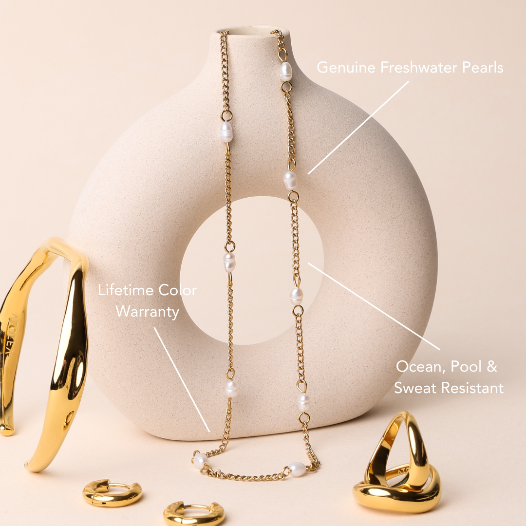 Collana Choker in Perle d'Oro Delicate